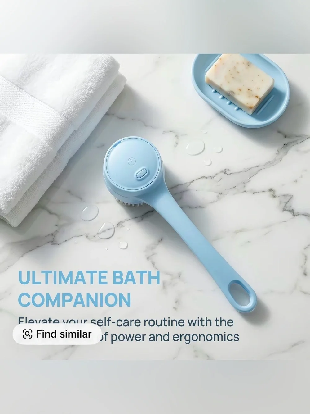 Rechargeable Electric Body Scrubber, Waterproof 360° Rotating Shower Brush
